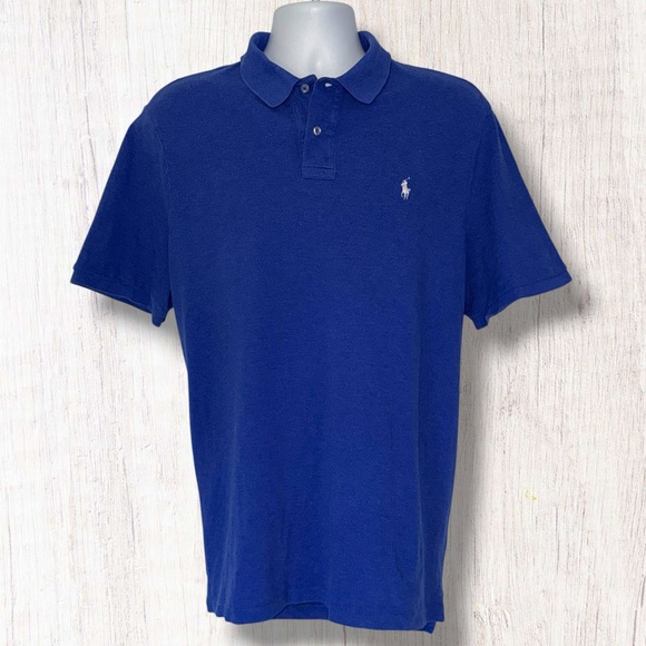 Ralph Lauren Polo Shirt Men’s XL Blue Classic Fit Short Sleeve Cotton - Picture 1 of 15